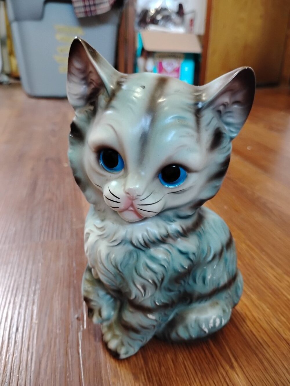 Vintage Inarco Ceramic Persian Kitten Cat Figurine 7.5"